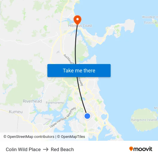 Colin Wild Place to Red Beach map