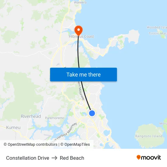 Constellation Drive to Red Beach map