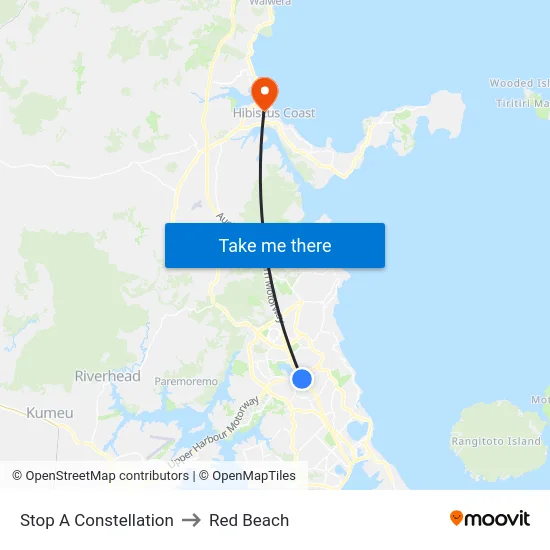 Stop A Constellation to Red Beach map