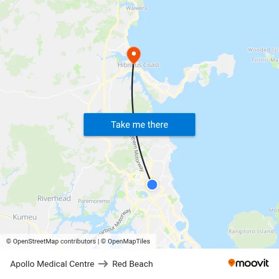 Apollo Medical Centre to Red Beach map
