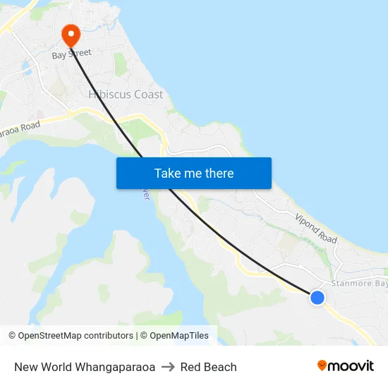 New World Whangaparaoa to Red Beach map