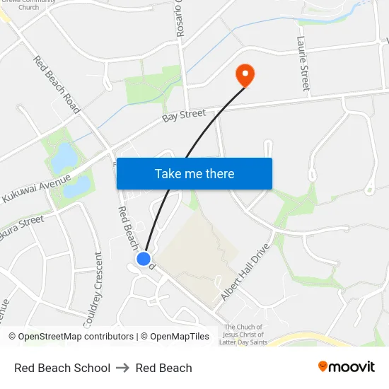 Red Beach School to Red Beach map