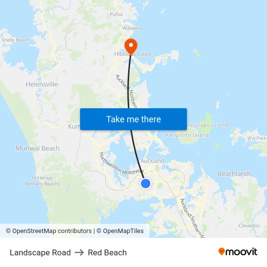 Landscape Road to Red Beach map