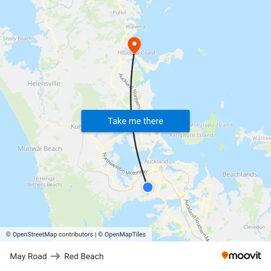 May Road to Red Beach map