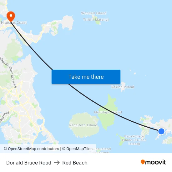 Donald Bruce Road to Red Beach map