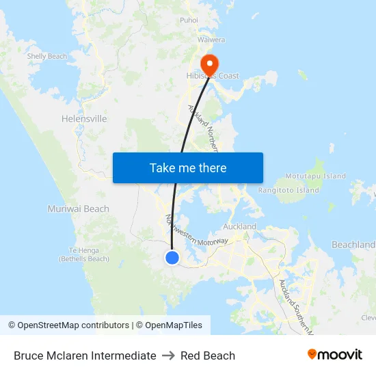 Bruce Mclaren Intermediate to Red Beach map