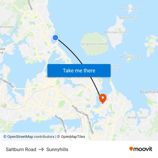Saltburn Road to Sunnyhills map