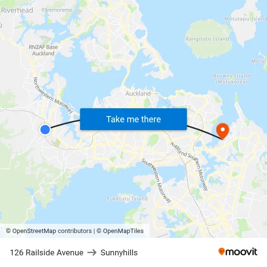 126 Railside Avenue to Sunnyhills map