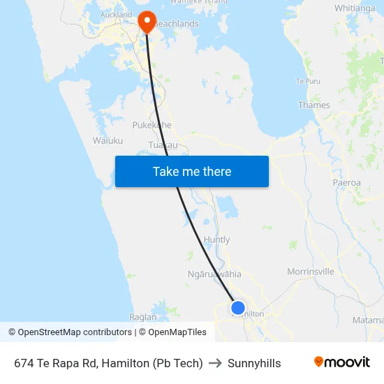 674 Te Rapa Rd, Hamilton (Pb Tech) to Sunnyhills map