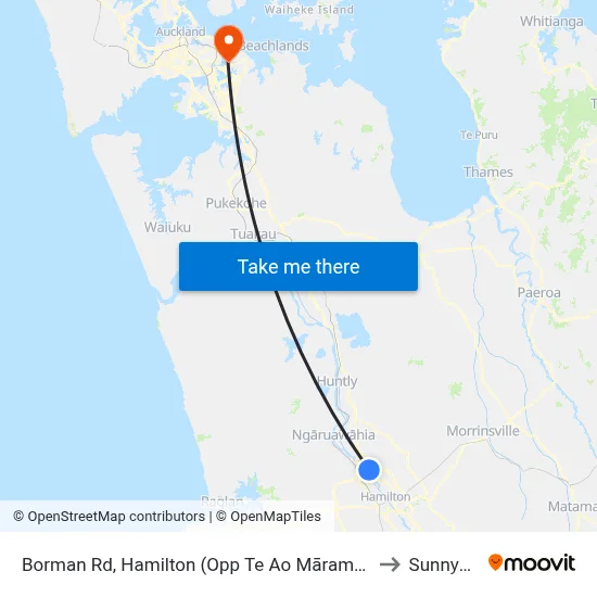 Borman Rd, Hamilton (Opp Te Ao Mārama School) to Sunnyhills map
