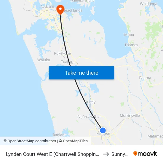 Lynden Court West E (Chartwell Shopping Centre) to Sunnyhills map
