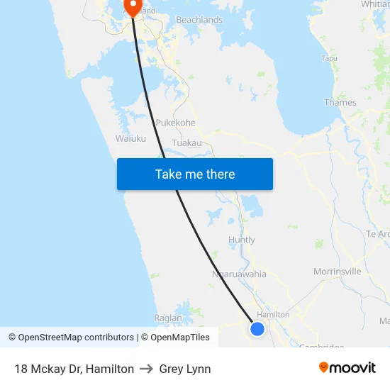 18 Mckay Dr, Hamilton to Grey Lynn map