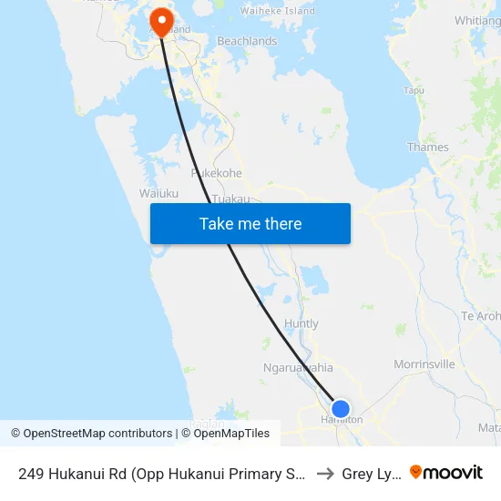 249 Hukanui Rd, Hamilton (Opp Hukanui Primary School) to Grey Lynn map