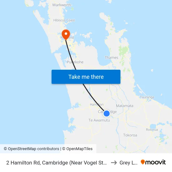 2 Hamilton Rd, Cambridge (Near Vogel St) (Hail2ride) to Grey Lynn map