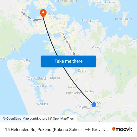 15 Helenslee Rd, Pokeno (Pokeno School) to Grey Lynn map