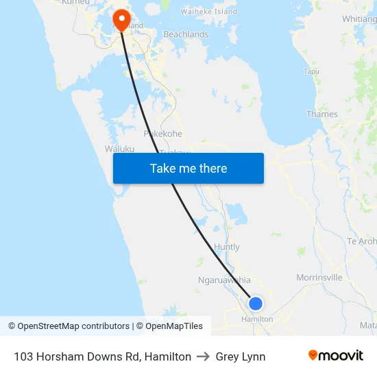 103 Horsham Downs Rd, Hamilton to Grey Lynn map
