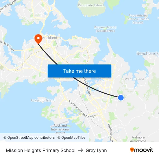 Mission Heights Primary School to Grey Lynn map