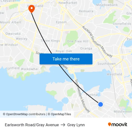 Earlsworth Road/Gray Avenue to Grey Lynn map