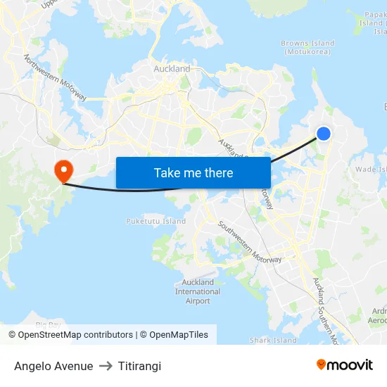 Angelo Avenue to Titirangi map