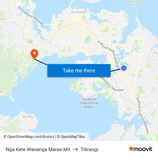 Nga Kete Wananga Marae Mit to Titirangi map