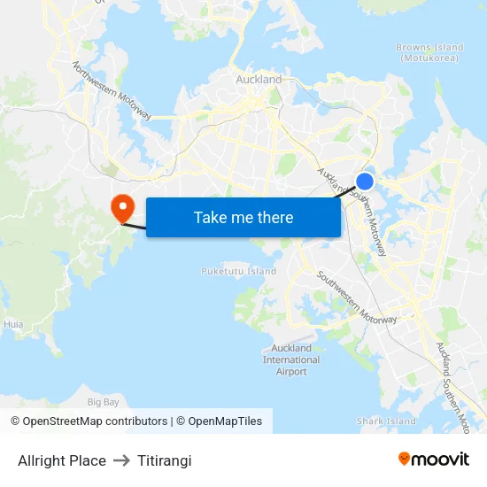 Allright Place to Titirangi map