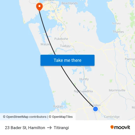 23 Bader St, Hamilton to Titirangi map
