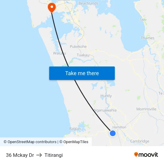 36 Mckay Dr, Hamilton to Titirangi map