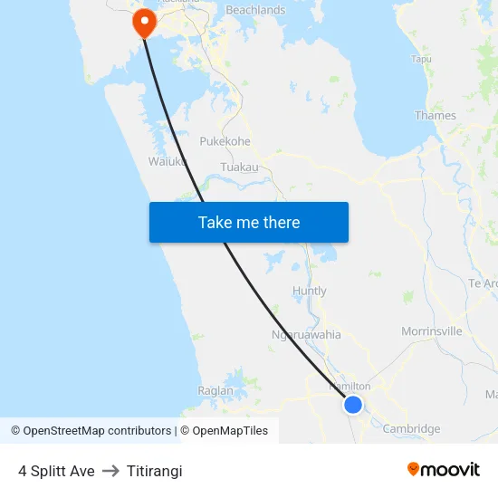 4 Splitt Ave, Hamilton to Titirangi map