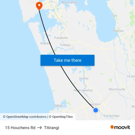 15 Houchens Rd, Hamilton to Titirangi map