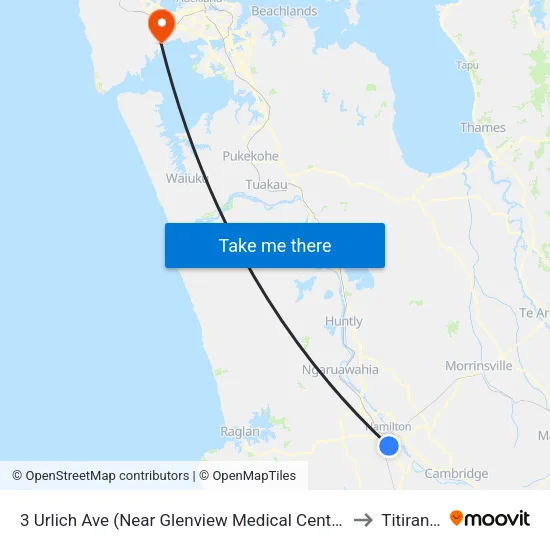 3 Urlich Ave, Hamilton (Near Glenview Medical Centre) to Titirangi map