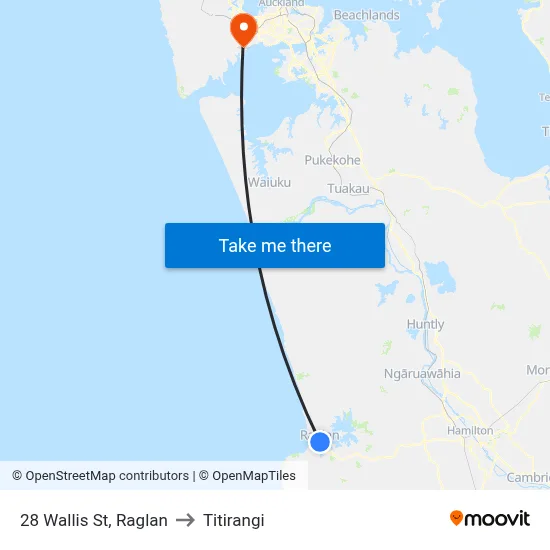 28 Wallis St, Raglan to Titirangi map