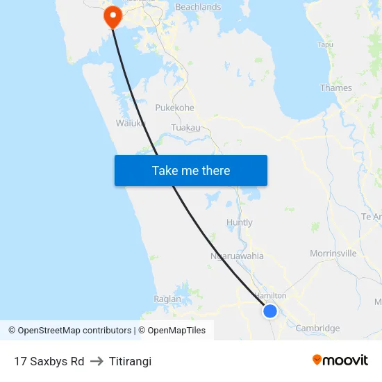 17 Saxbys Rd, Hamilton to Titirangi map