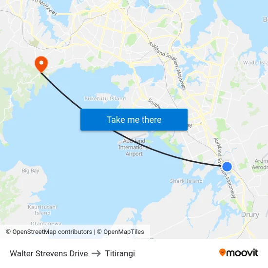Walter Strevens Drive to Titirangi map