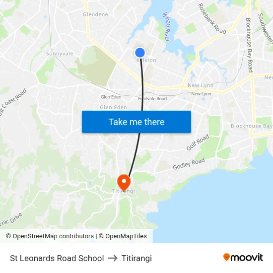 St Leonards Road School to Titirangi map