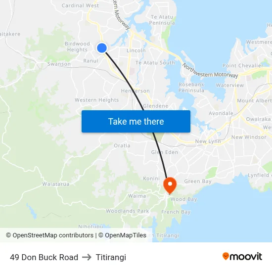 49 Don Buck Road to Titirangi map