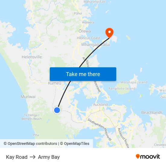 Kay Road to Army Bay map