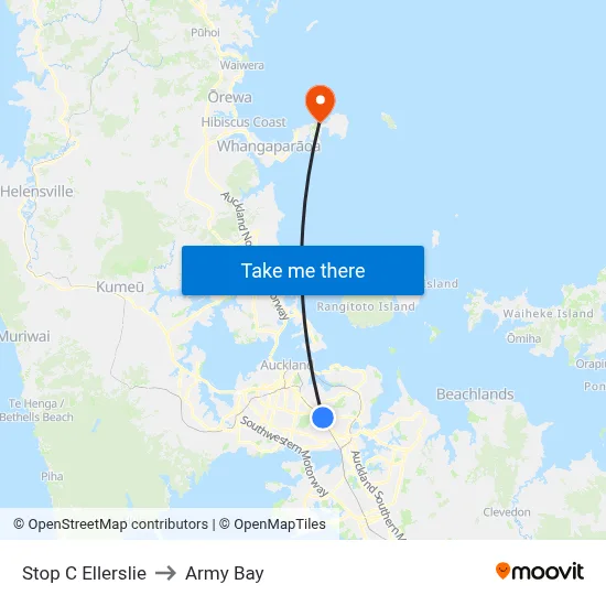 Stop C Ellerslie to Army Bay map