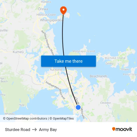 Sturdee Road to Army Bay map