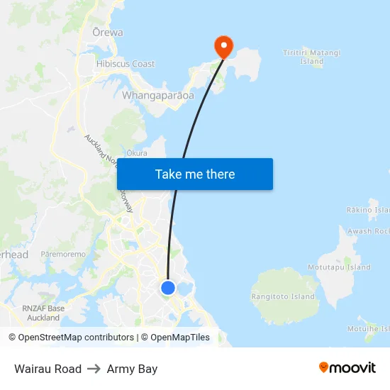 Wairau Road to Army Bay map