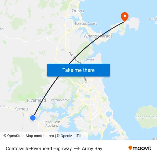 Coatesville-Riverhead Highway to Army Bay map