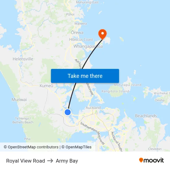 Royal View Road to Army Bay map