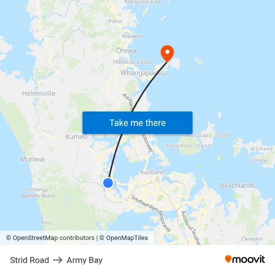 Strid Road to Army Bay map