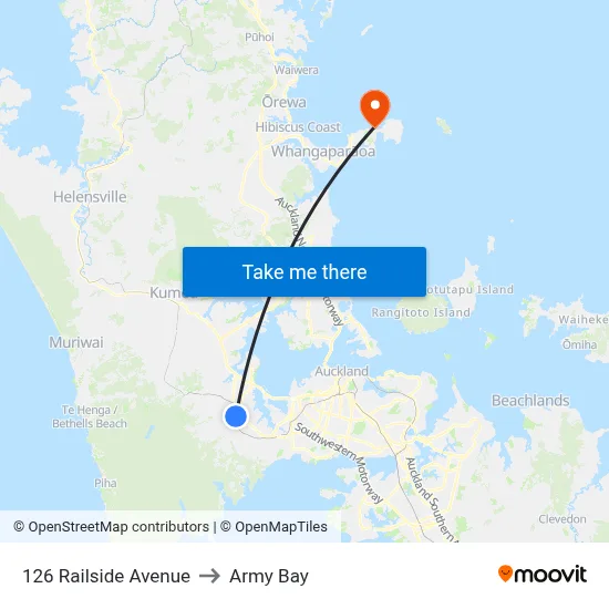 126 Railside Avenue to Army Bay map