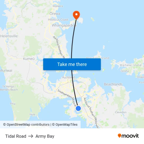 Tidal Road to Army Bay map