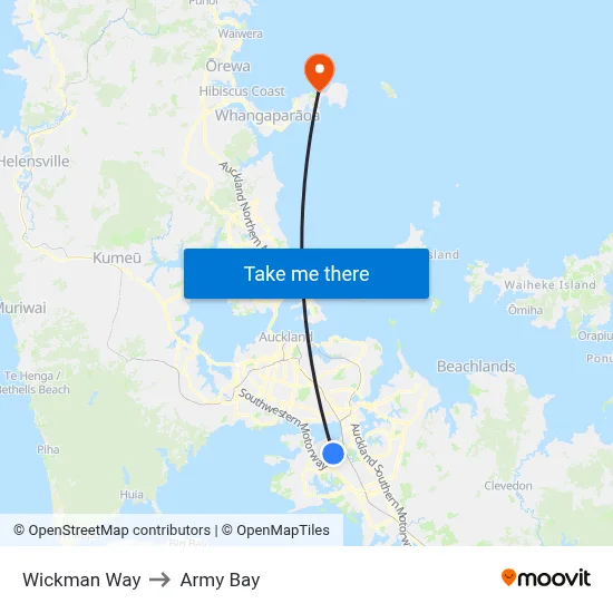 Wickman Way to Army Bay map