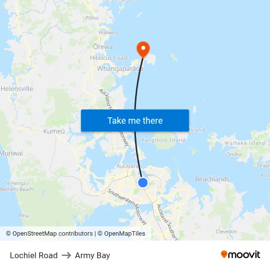 Lochiel Road to Army Bay map