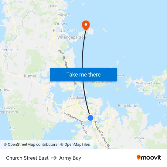 Church Street East to Army Bay map