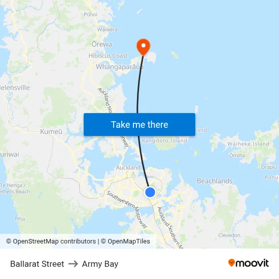 Ballarat Street to Army Bay map