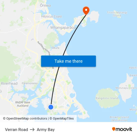 Verran Road to Army Bay map