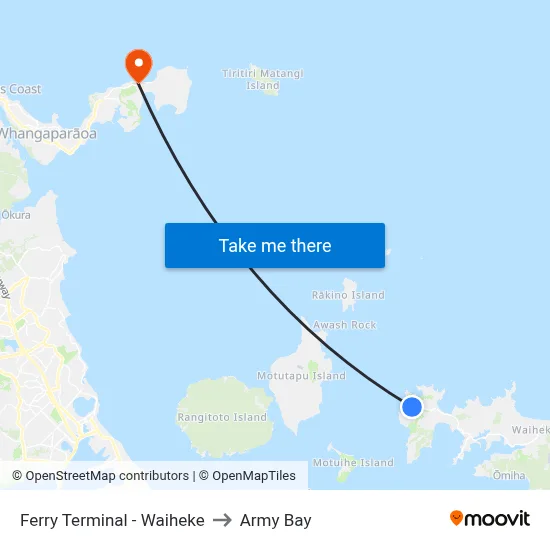 Ferry Terminal - Waiheke to Army Bay map